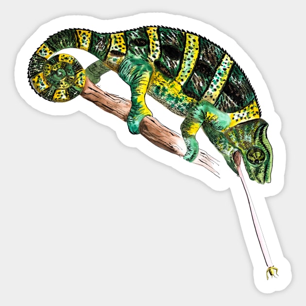 Chameleon Sticker by VicaVeresk